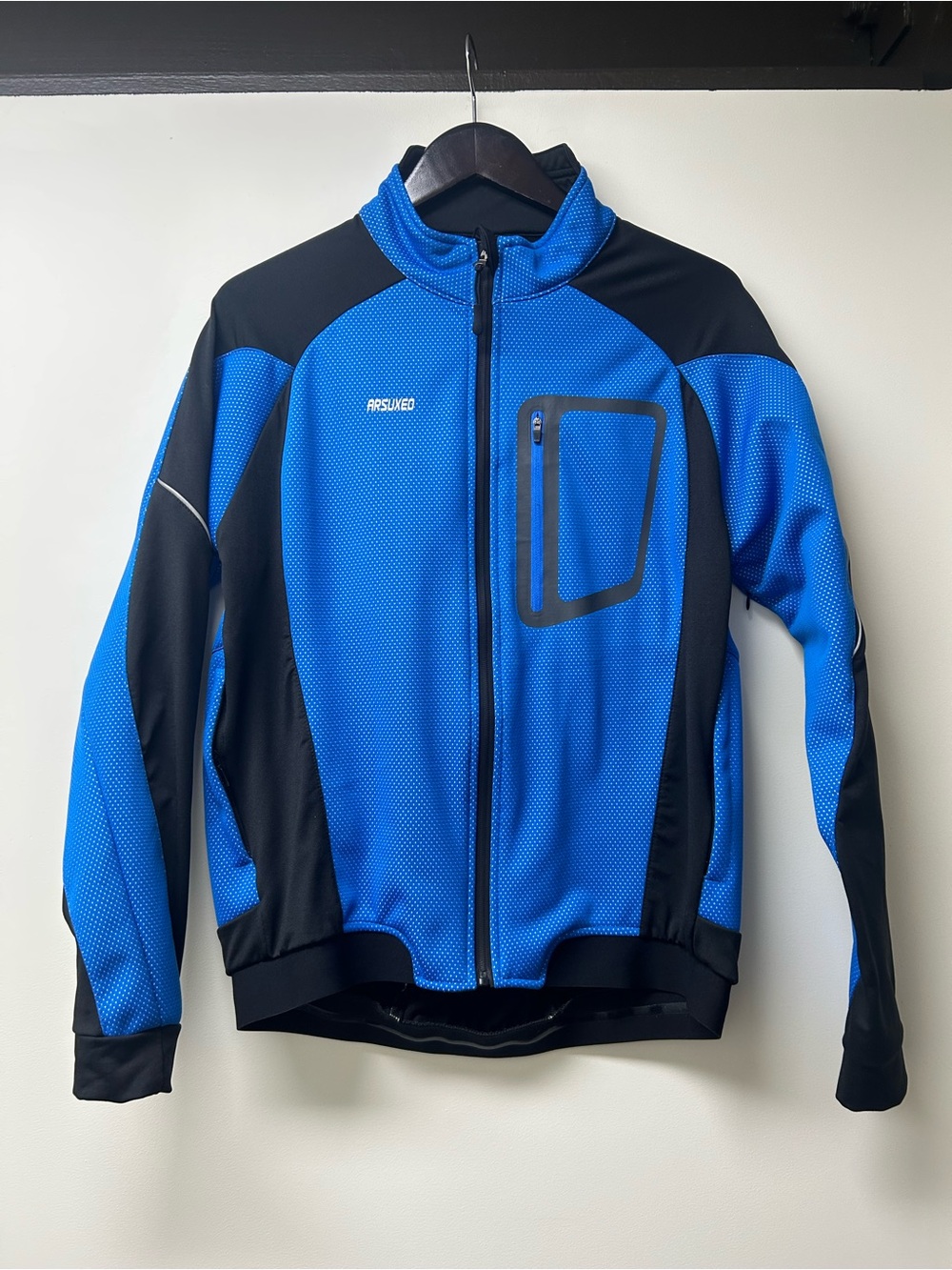 Arsuxeo Men’s Blue & Black Performance Cycling Jacket